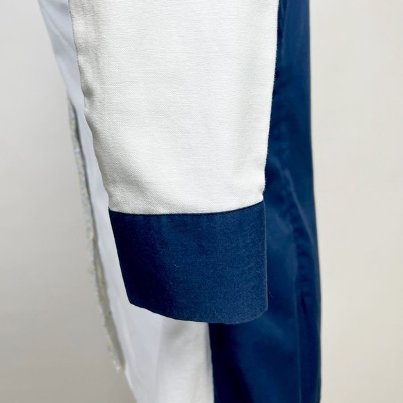 Original Custom Half-White Half-Flower Print Women's Shirt - Blue (Pre-Owned) - Picture 6 of 9